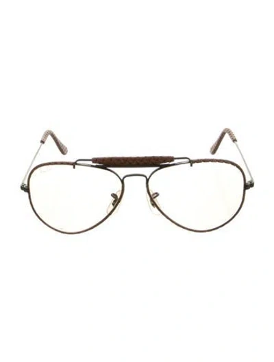 Pre-owned Ray Ban Aviator Tinted Sunglasses In Gold