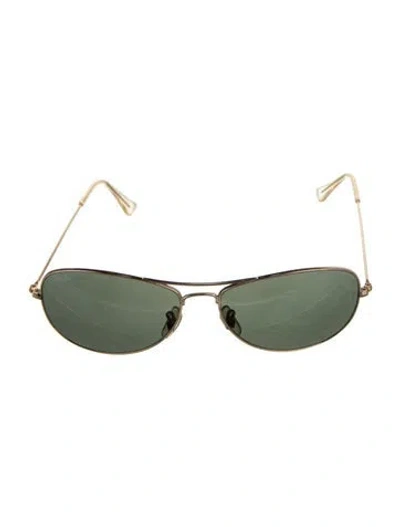 Pre-owned Ray Ban Aviator Tinted Sunglasses In Gold/metallic