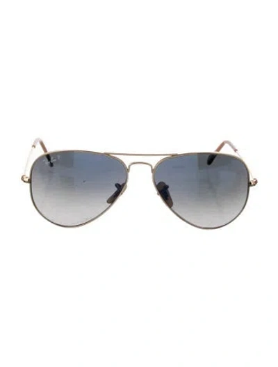 Pre-owned Ray Ban Aviator Tinted Sunglasses In Neutral