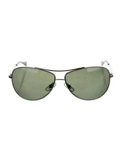 Pre-owned Ray Ban Aviator Tinted Sunglasses In Silver