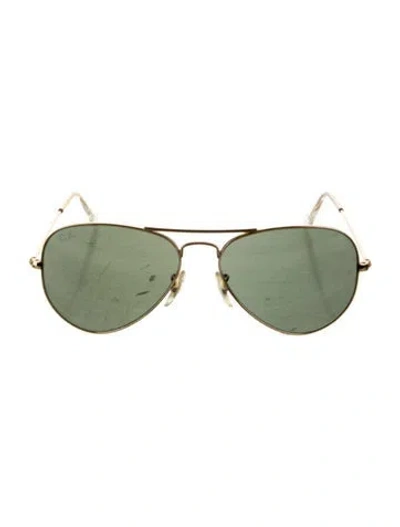 Pre-owned Ray Ban Aviator Tinted Sunglasses In Silver