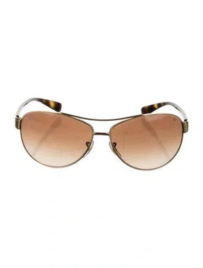 Pre-owned Ray Ban Aviator Tinted Sunglasses In Silver
