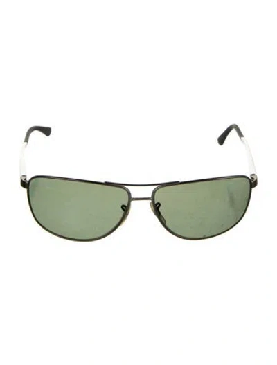 Pre-owned Ray Ban Aviator Tinted Sunglasses In Silver