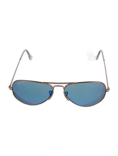 Pre-owned Ray Ban Aviator Tinted Sunglasses In Transparent