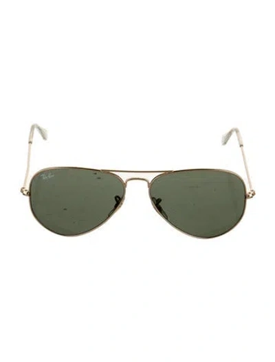 Pre-owned Ray Ban Aviator Tinted Sunglasses In Transparent