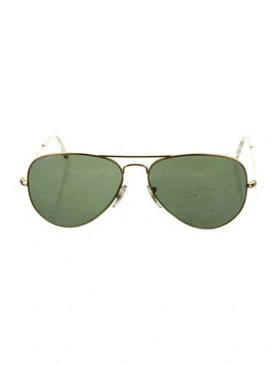 Pre-owned Ray Ban Aviator Tinted Sunglasses In Transparent