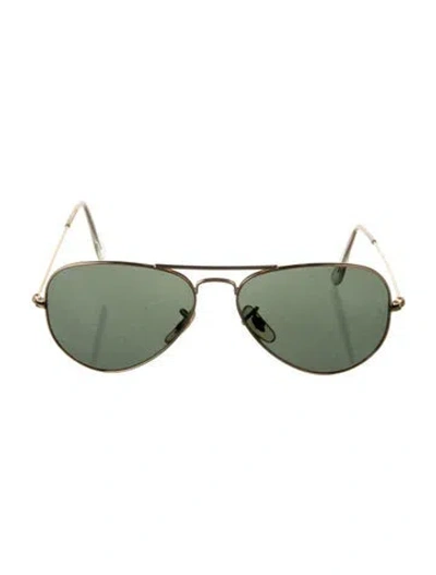 Pre-owned Ray Ban Aviator Tinted Sunglasses In Transparent