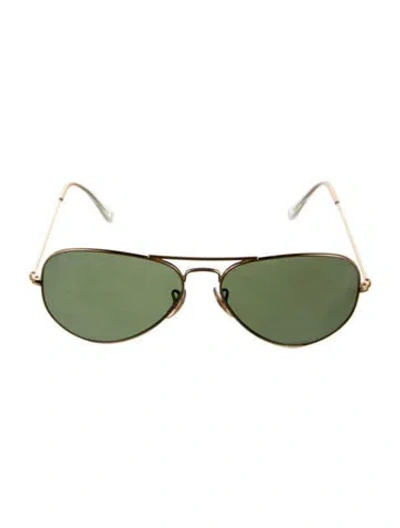 Pre-owned Ray Ban Aviator Tinted Sunglasses In Transparent