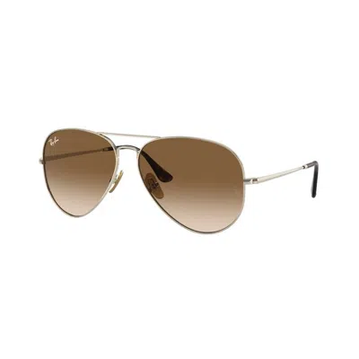 Ray Ban Aviator Titanium Rb8089 926551 Sunglasses In Gold