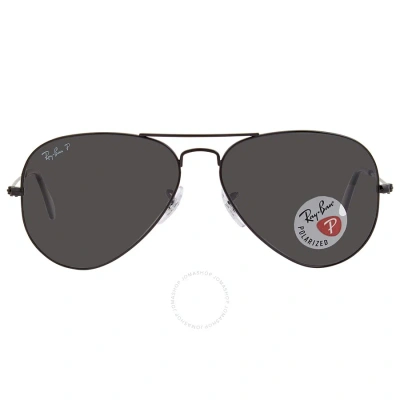 Ray Ban Aviator Total Black Polarized Black Classic Unisex Sunglasses Rb3025 002/48 58