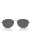 Ray Ban Ray-ban Bain Bridge 57mm Pillow Aviator Sunglasses In Rose Gold