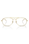 Ray Ban Bain Bridge 60mm Polarized Pillow Aviator Sunglasses In Gold Grey