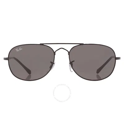 Ray Ban Bain Bridge Dark Grey Pilot Unisex Sunglasses Rb3735 002/b1 57 In Gray