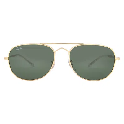 Ray Ban Bain Bridge Green Pilot Unisex Sunglasses Rb3735 001/31 57 In Black