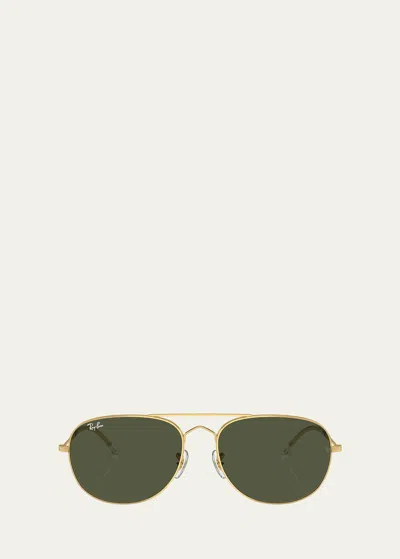 RAY BAN BAIN BRIDGE METAL AVIATOR SUNGLASSES, 57MM
