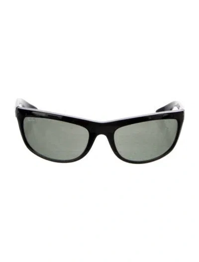 Pre-owned Ray Ban Balorama Shield Sunglasses In Black