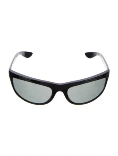 Pre-owned Ray Ban Balorama Shield Sunglasses In Black