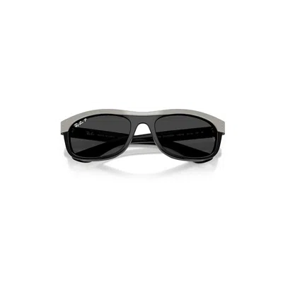 Ray Ban Balorama Street Neat Sunglasses Grey On Black Frame Black Lenses Polarized 62-19