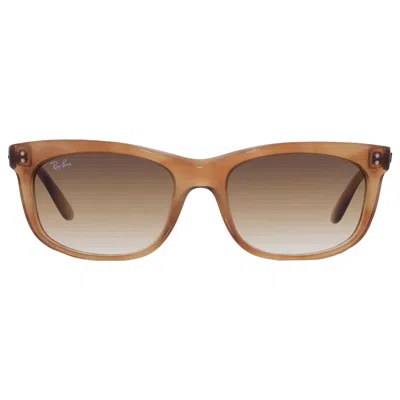 Ray Ban Balorette Brown Gradient Rectangular Unisex Sunglasses Rb2389 140351 57