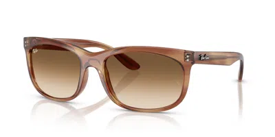Ray Ban Balorette Brown Gradient Rectangular Unisex Sunglasses Rb2389 140351 60