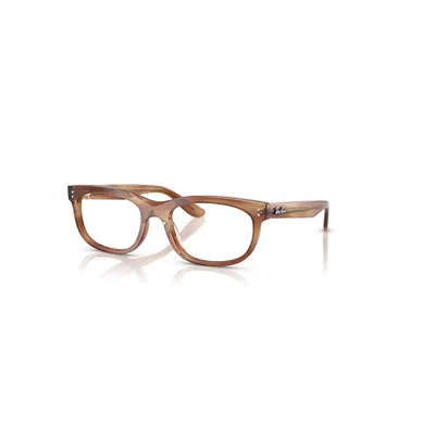 Ray Ban Balorette Optics  Braun Gestreift Fassung Klar Glas Polarisiert 56-19
