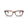 Ray Ban Balorette Optics Eyeglasses Striped Havana Frame Clear Lenses Polarized 54-18 In Striped Havana