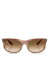 Ray Ban Rb2389f Balorette Pillow Square Sunglasses, 60mm In Striped Brown