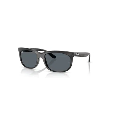 Ray Ban Balorette Sonnenbrillen Grau Gestreift Fassung Blau Glas 57-19