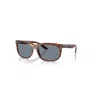 Ray Ban Balorette Sonnenbrillen Havana Gestreift Fassung Blau Glas 57-19 In Havana Gestreift