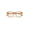 Ray Ban Bernard Optics Eyeglasses Beige Frame Clear Lenses Polarized 51-21 In Beige