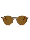 Ray Ban Bernard Round-frame Sunglasses In Brown