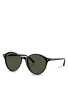 Ray Ban Rb2204 919/58 Round Polarized Sunglasses In Black