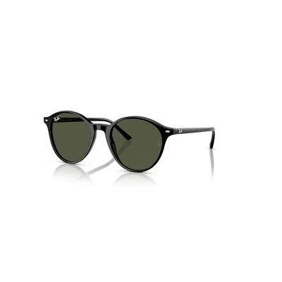 Ray Ban Bernard Sunglasses Black Frame Green Lenses 53-21 In Schwarz