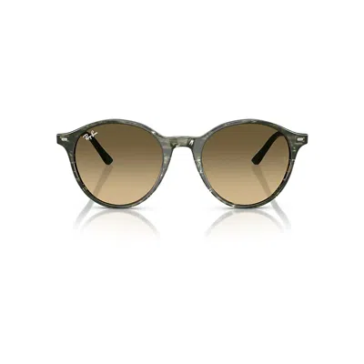 Ray Ban Bernard Sunglasses Transparent Green Frame Brown Lenses 51-20