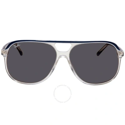 Ray Ban Bill Dark Grey Square Unisex Sunglasses Rb2198 1341b1 60 In Blue / Dark / Grey