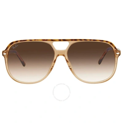 Ray Ban Bill Light Brown Gradient Square Unisex Sunglasses Rb2198 129251 60