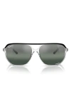 Ray Ban Bill One 60mm Square Sunglasses In Clear