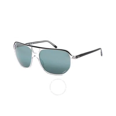 Ray Ban Bill One Polarized Silver/blue Chromance Navigator Unisex Sunglasses Rb2205 1294g6 60 In Black / Silver