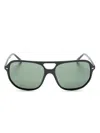 Ray Ban Bill One Rectangle-frame Sunglasses In Black