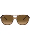 Ray Ban Bill Oversize-frame Sunglasses In Braun