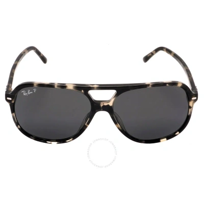 Ray Ban Bill Polarized Black Square Unisex Sunglasses Rb2198 133348 56 In Black / Grey