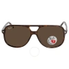 Ray Ban Bill Polarized Brown Classic B-15 Square Unisex Sunglasses Rb2198 902/57 56 In Brown