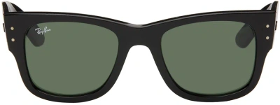 Ray Ban Black Mega Wayfarer Sunglasses In 901/31