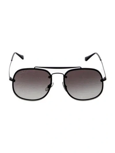 Pre-owned Ray Ban Blaze Aviator Sunglasses In Black