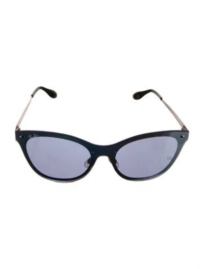 Pre-owned Ray Ban Blaze Cat-eye Sunglasses In Brown