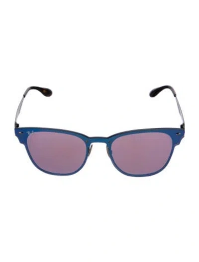 Pre-owned Ray Ban Blaze Clubmaster Wayfarer Sunglasses In Black