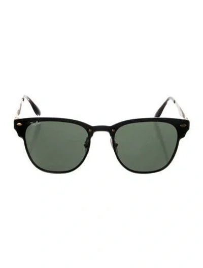 Pre-owned Ray Ban Blaze Clubmaster Wayfarer Sunglasses In Black