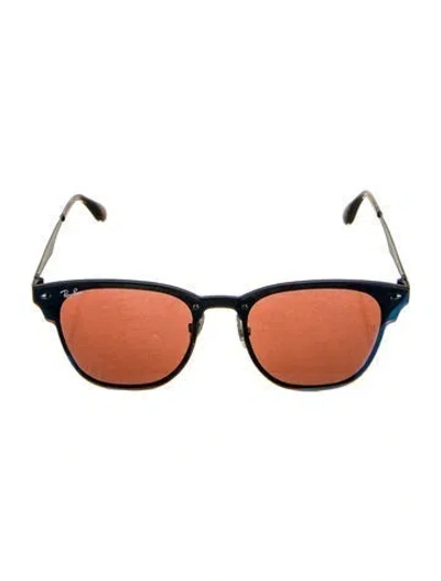 Pre-owned Ray Ban Blaze Clubmaster Wayfarer Sunglasses In Blue
