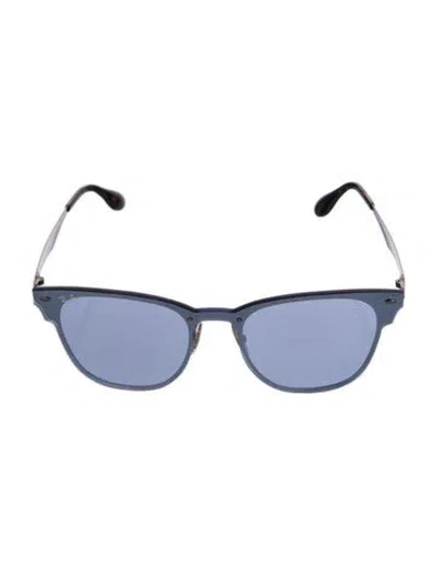 Pre-owned Ray Ban Blaze Clubmaster Wayfarer Sunglasses In Gold