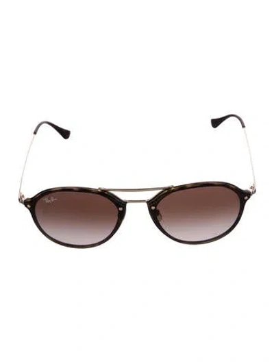 Pre-owned Ray Ban Blaze Double Bridge Round Sunglasses In Multi